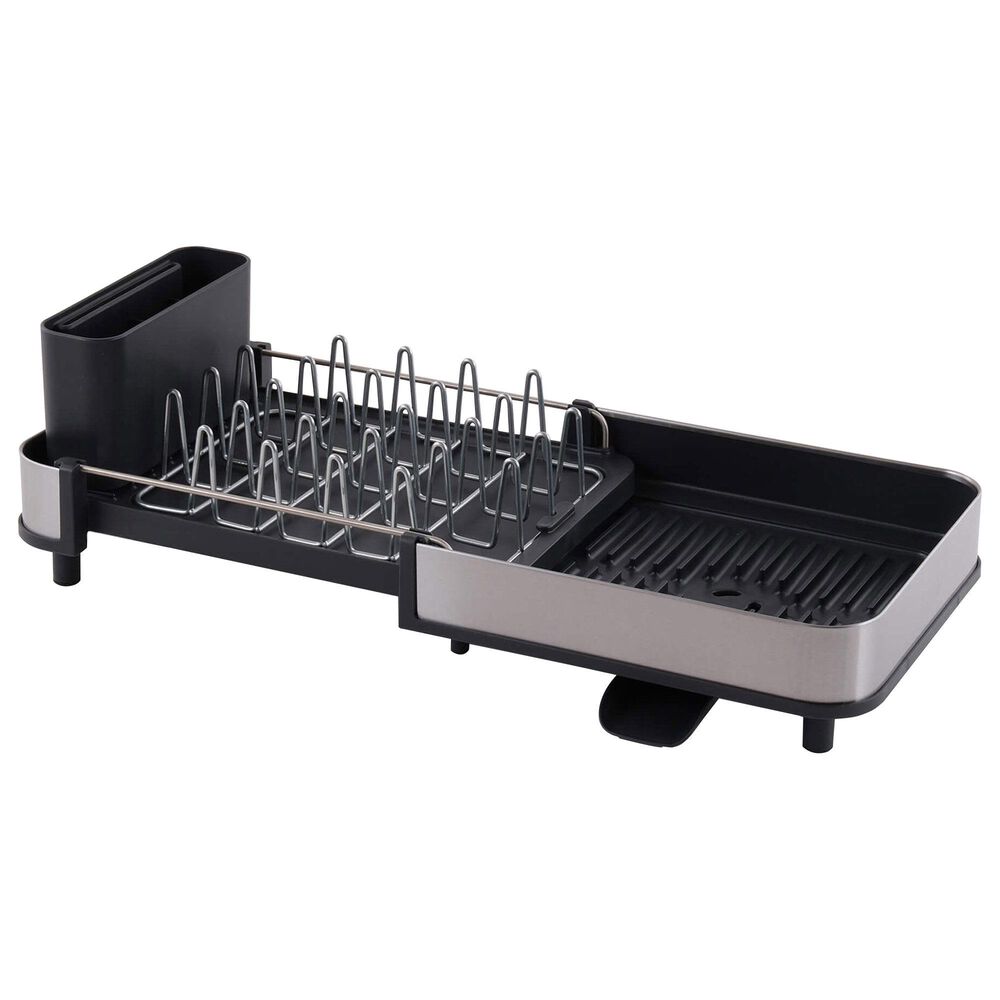 Joseph Joseph Extend Slim Expandable Dish Drainer in Stainless Steel and Gray, , large