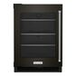 KitchenAid 24" Undercounter Refrigerator with Glass Door and Shelves in Black Stainless Steel, , large