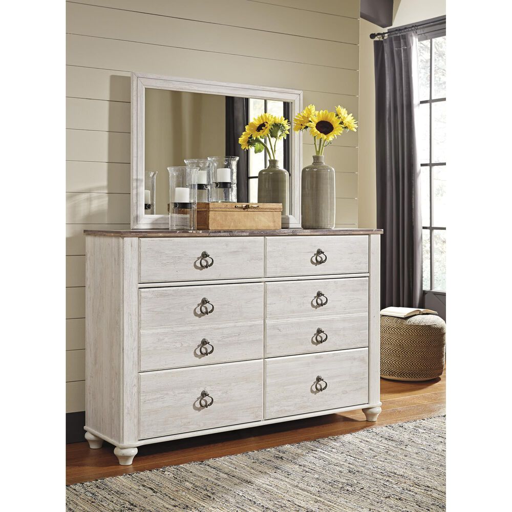 Signature Design by Ashley Willowton 3-Piece Queen Bedroom Set in Whitewash, , large
