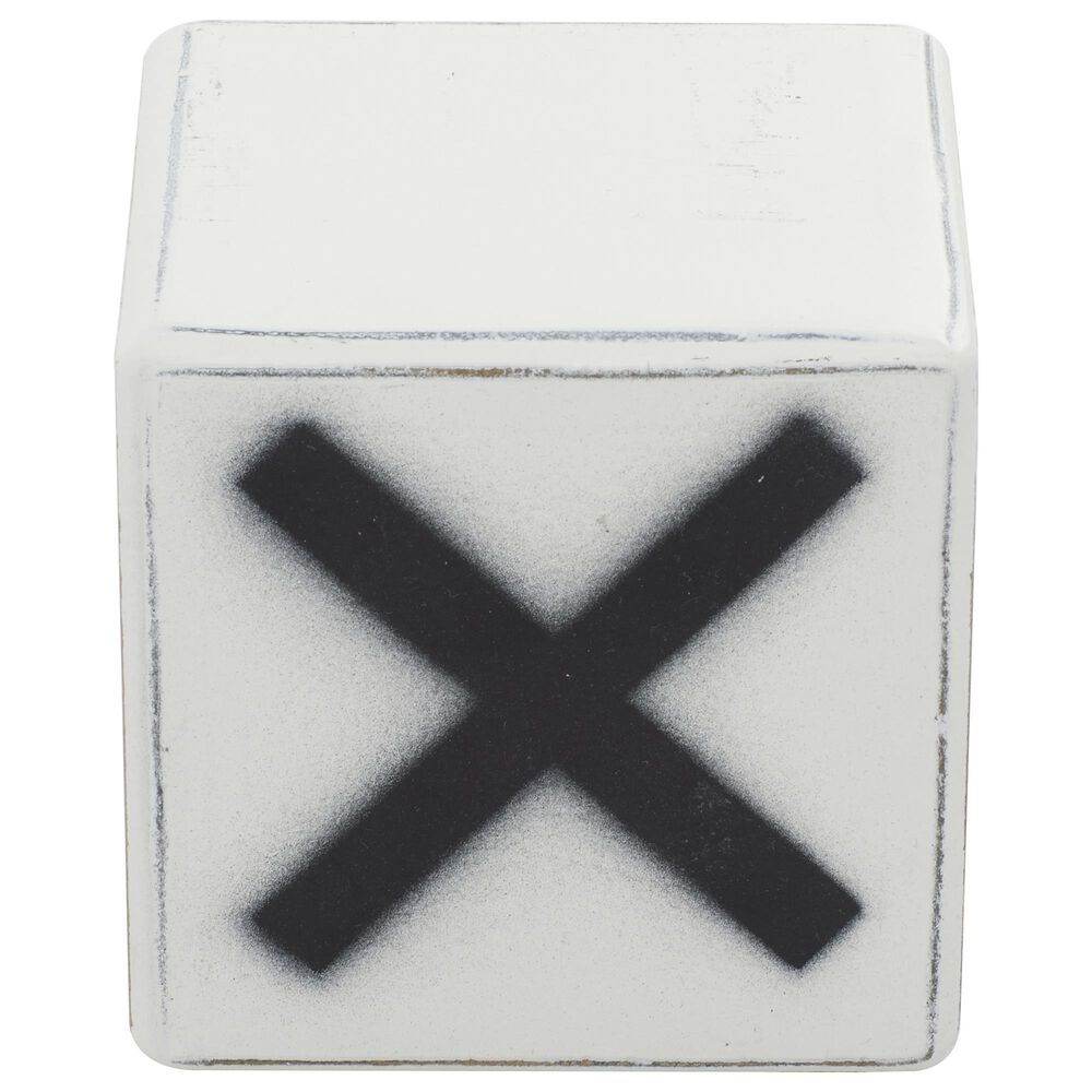 Maple and Jade 4&quot; x 14&quot; Tic Tac Toe Game Set in Black and White, , large