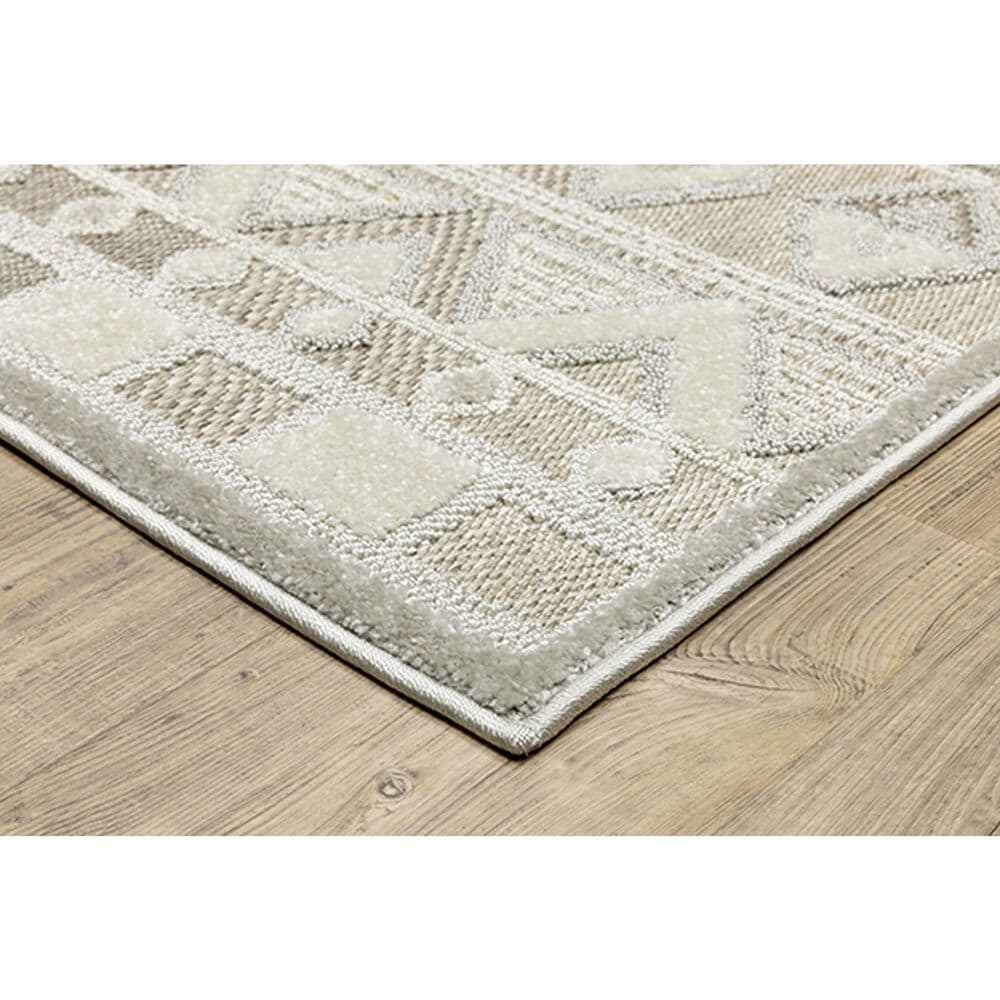Oriental Weavers Tangier TAN09 3&#39;3&quot; x 5&#39; Beige Area Rug, , large