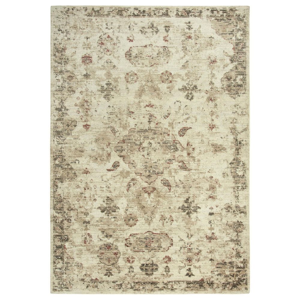RIZZY Gossamer Beige, Brown and Rust 4" x 6" Area Rug, , large