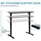 OSP Home Primo 48" Electric Sit and Stand Desk in Black and Light Gray, , large