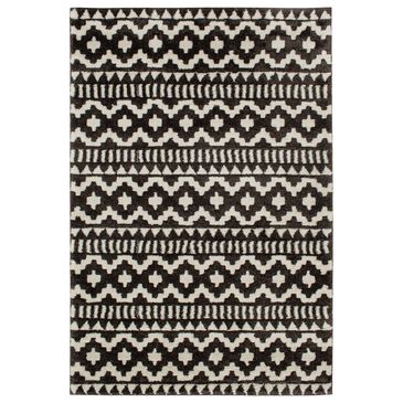Central Oriental Structures Torrent Weehawken 7"10" x 9"10" Soot and Buff Area Rug, , large