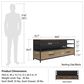DHP Structure 60" TV Stand in Sterling Oak, Matte Black and Smoked Black, , large