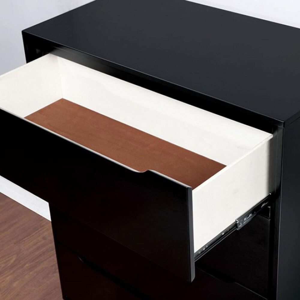 Furniture of America Lennart 4-Drawer Chest in Black, , large