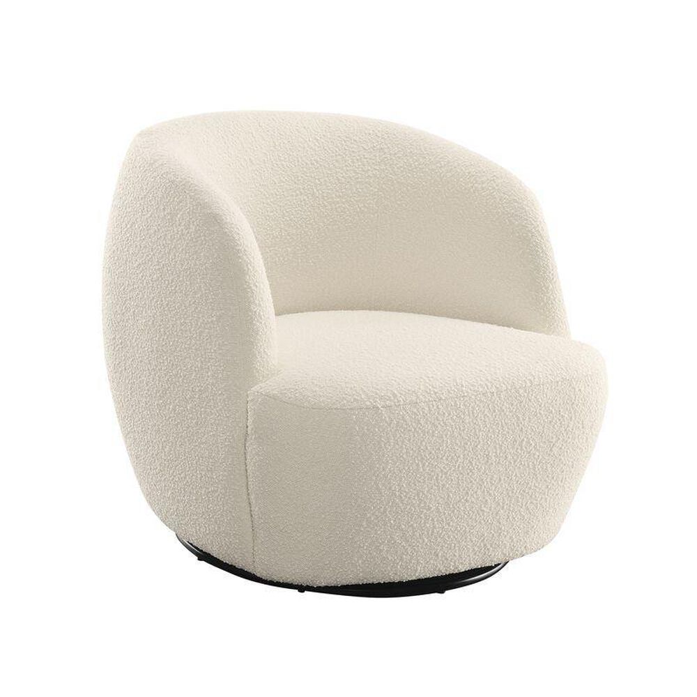 Abbyson Blair Boucle Swivel Chair, , large