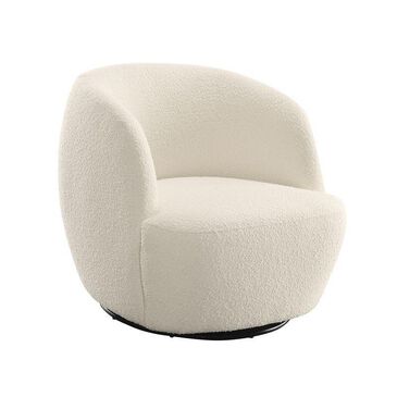 Abbyson Blair Boucle Swivel Chair, , large