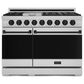 THOR KITCHEN Gordon Ramsay 6.8 Cu. Ft. 48" Professional Natural Gas Range with Black Handle Kit in Stainless Steel, , large