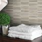 Dal-Tile Lucent Skies Sunlit Dawn 3/8" x 4" on 12" x 12" Glass and Aluminum Mosaic Sheet, , large
