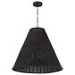Creative Coop Rosemary 1-Light Large Pendant with Black Shade, , large