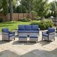 Sunwell Garden 5-Piece Patio Chat Set with Two Stationary Chairs in Navy, , large