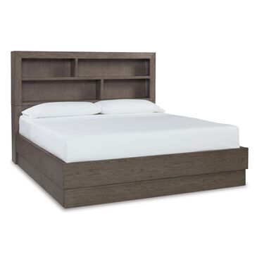 Millennium Anibecca King Bookcase Bed in Weathered Gray, , large