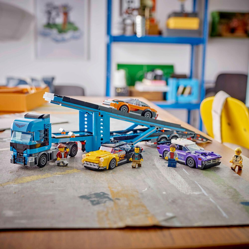 LEGO Car Transporter Truck with Sports Cars, , large