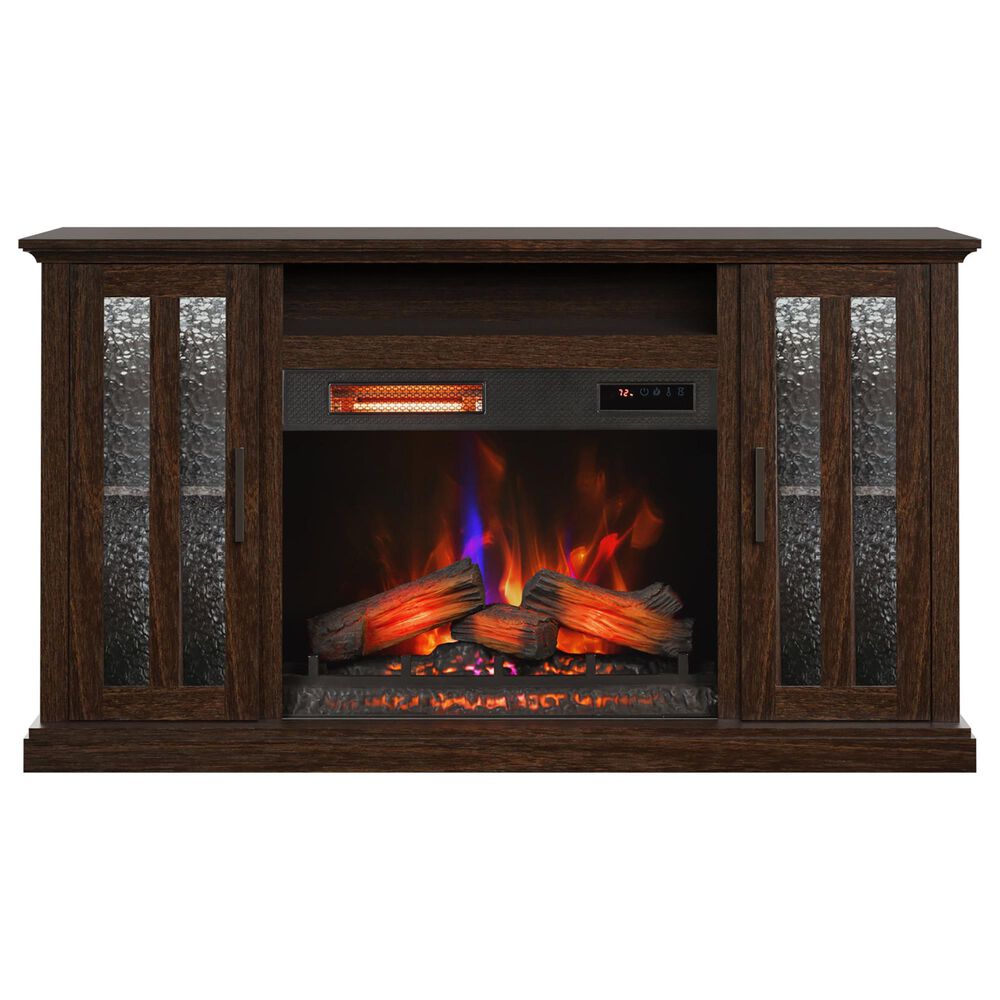 Classic Flame 62" TV Stand with Electric Fireplace in Stromburg Oak, , large