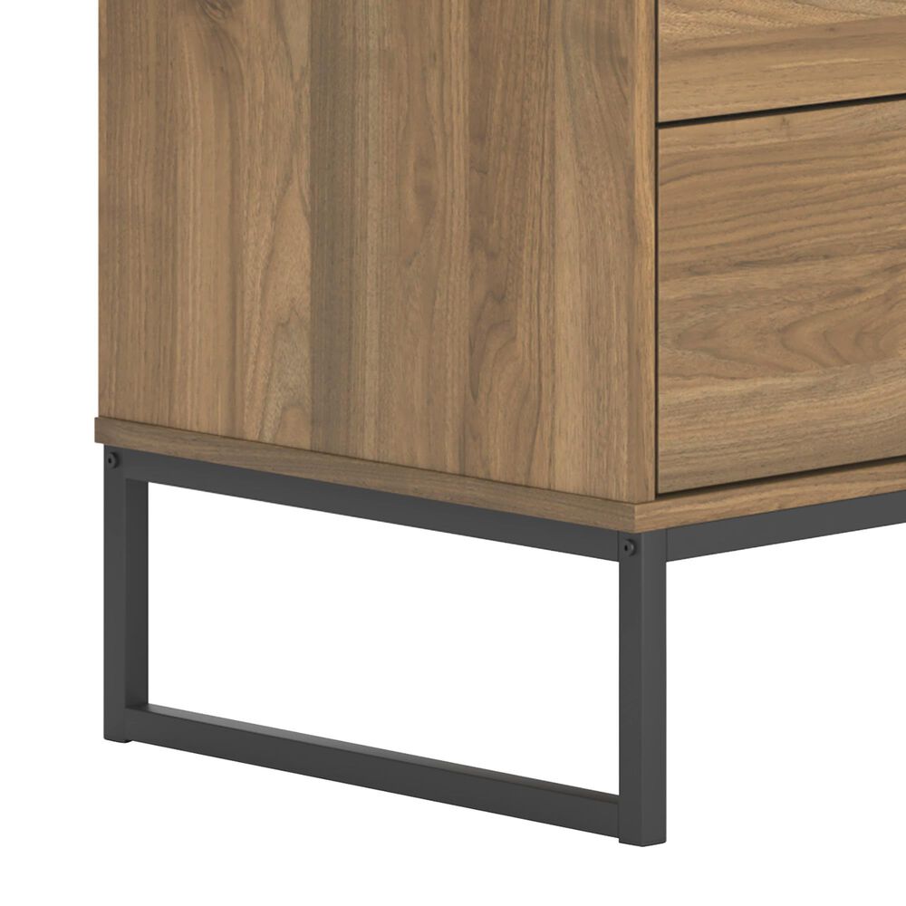 Ashley Deanlow 5-Drawer Chest in Honey Brown and Dark Pewter, , large