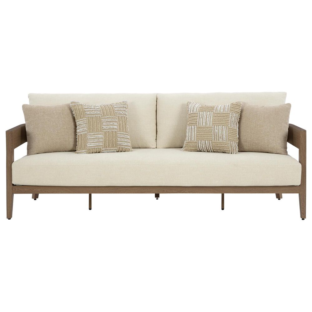 Ashley Serene Bay Patio Sofa in White, , large