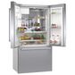 Bosch 2-Piece Kitchen Package with 21.6 Cu. Ft. 3-Door French Door Refrigerator and Bar Handle Dishwasher in Stainless Steel, , large