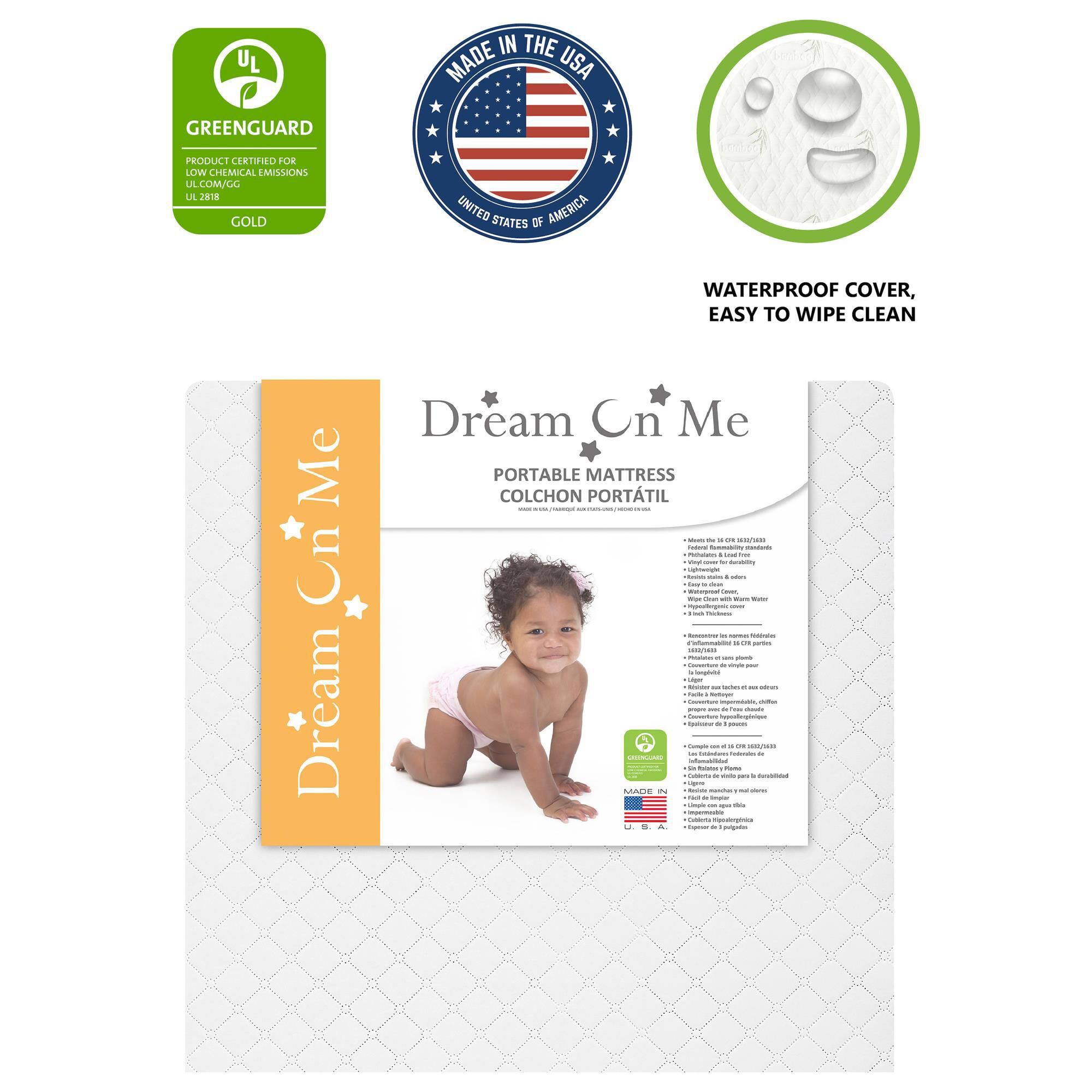 Dream on me portable crib mattress shop