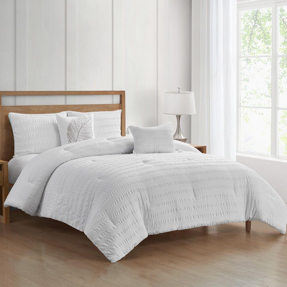 BCP Home Maddy 5-Piece King Comforter Set in White, , large