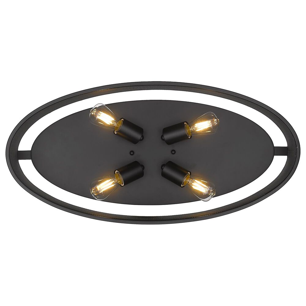 Golden Lighting Channing 24&quot; Flush Mount in Matte Black, , large