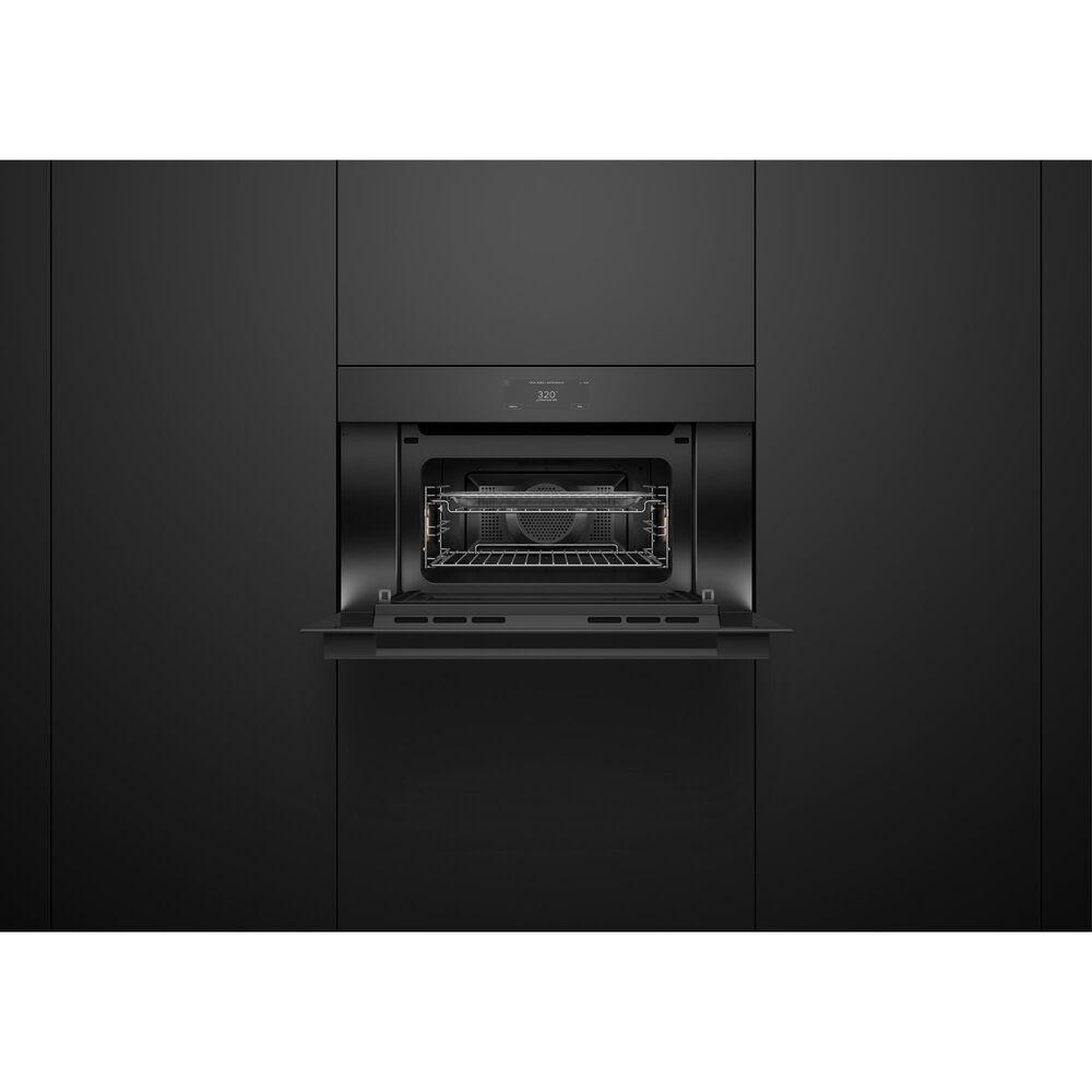 Fisher and Paykel Series 9 30" Minimal Smart Compact Convection-Speed Oven in Black, , large