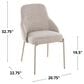 Lumisource York Side Chair with Oatmeal Upholstered in Latte (Set of 2), , large