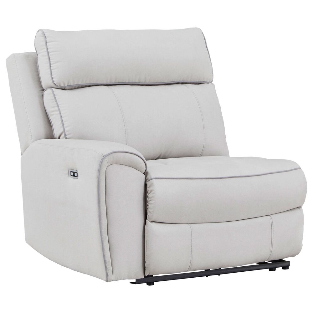 Ashley Social Pointe 6-Piece Power Reversible Reclining Sectional in Pearl and Ash, , large