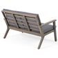 Hearth and Haven Temecula 4-Piece Outdoor Chat Set with Rectangular Coffee Table in Gray, , large