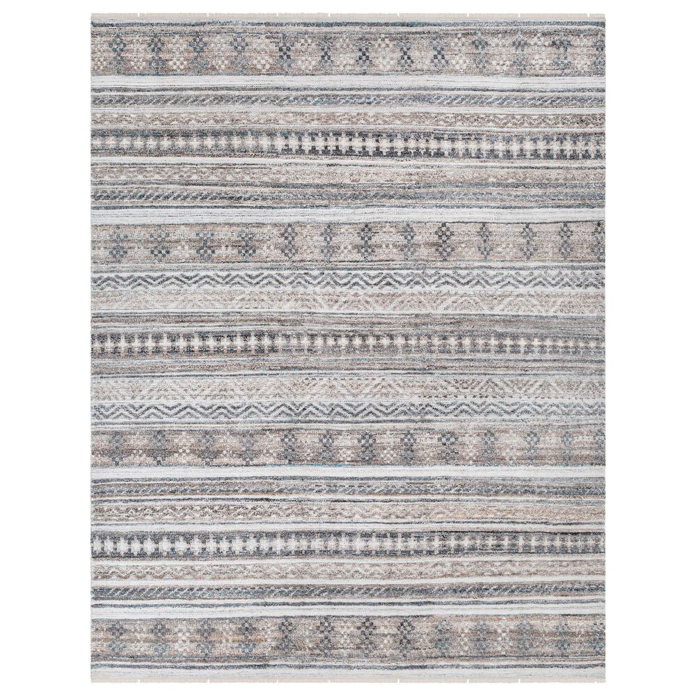 Surya Pompei Brown, Off-White, Light Gray, Black, Dark Blue and Charcoal 10" x 14" Area Rug, , large