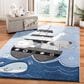 Safavieh Carousel Animals 3"3" x 5"3" Blue and Grey Kids Area Rug, , large