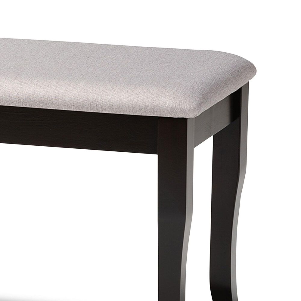Baxton Studio Cornelie Dining Bench in Dark Brown, , large