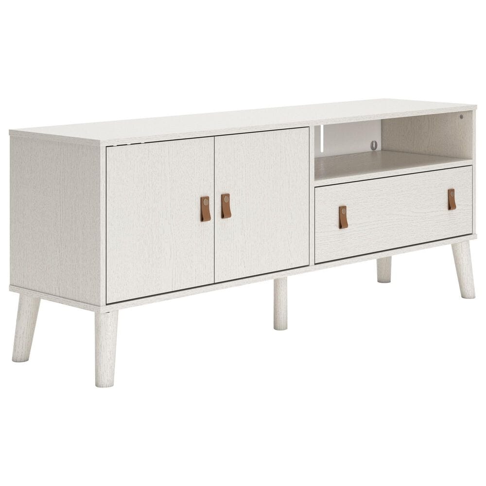 Ashley Aprilyn 59" TV Stand in White, , large