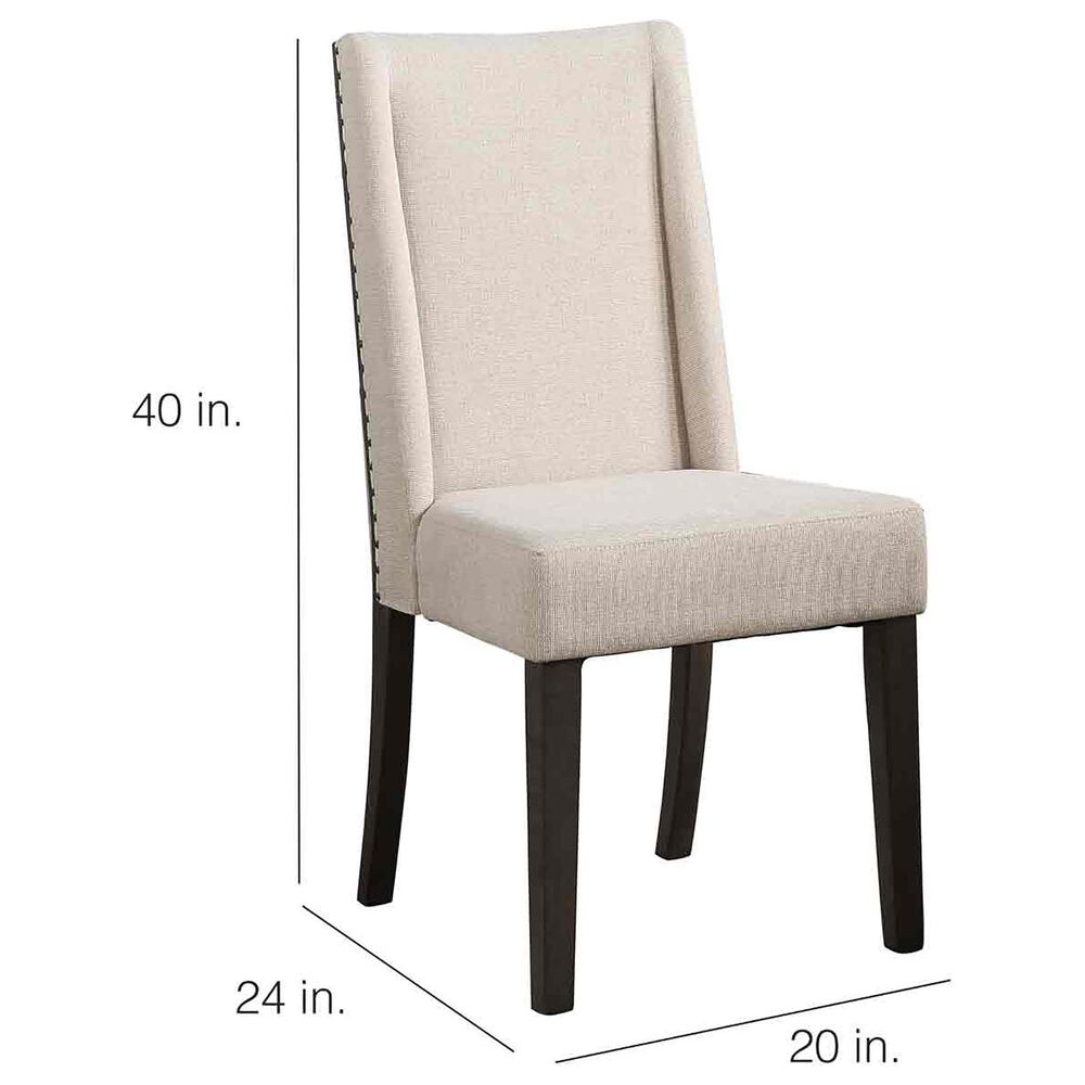 Steve Silver Napa Side Chair with Beige Cushion in Dusky Cedar, , large