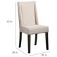 Steve Silver Napa Side Chair with Beige Cushion in Dusky Cedar, , large