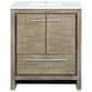 Lexora Home Lafarre 30" Single Bathroom Vanity in Rustic Acacia with 2 cm White Quartz Top and Rectangular Sink, , large