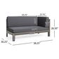 Hearth and Haven Brava Outdoor Corner Bench with Coffee Table in Dark Gray, , large