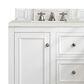 James Martin Vanities De Soto 30" Single Bathroom Vanity in Bright White with 3 cm Lime Delight Quartz Top and Rectangular Sink, , large