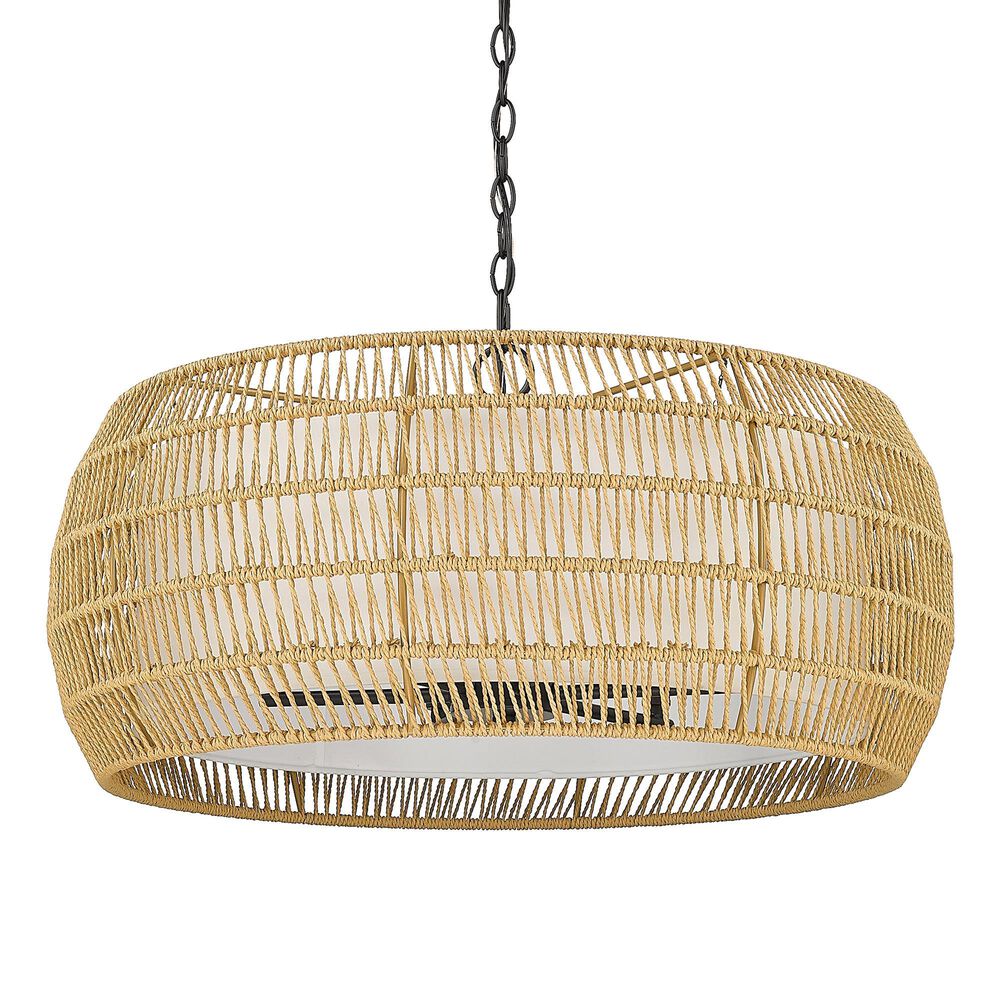 Golden Lighting Everly 6-Light Chandelier in Matte Black, , large