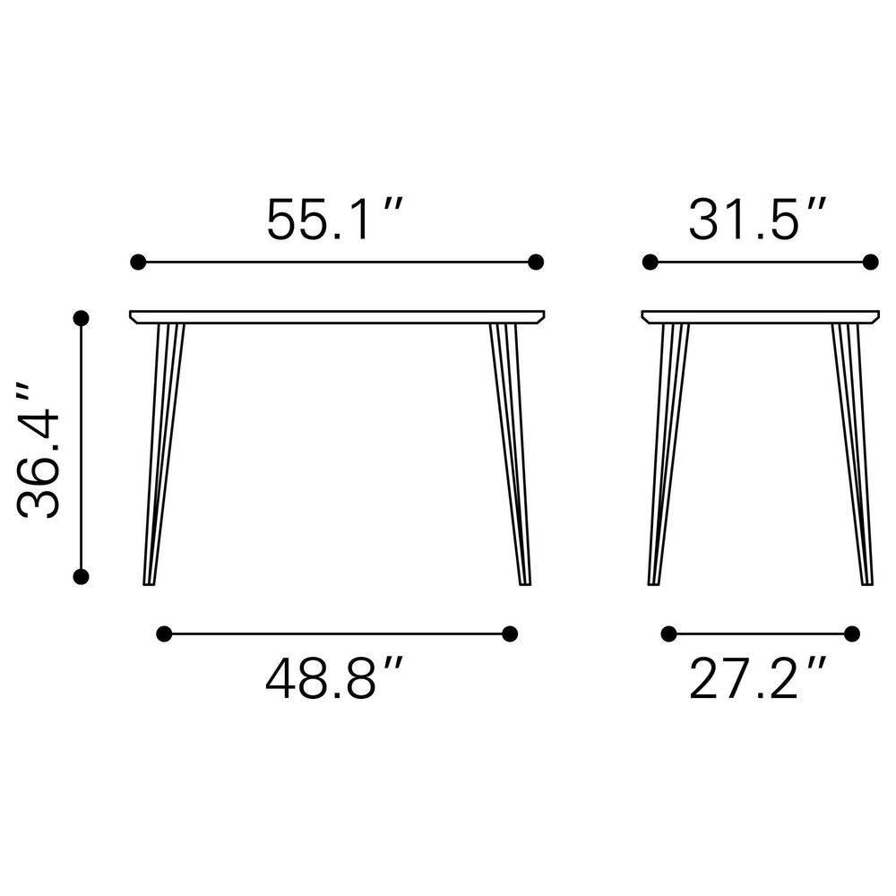 Zuo Modern Deus Counter Table in Black/Gold, , large