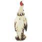 Maple and Jade 15" Farmhouse Rooster Garden Sculpture in Distressed White, Red, Yellow and Brown, , large
