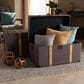 Baxton Studio Stephen 2-Piece Storage Trunk Set in Dark Brown and Oak, , large