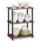 HOMLUX 3-Tier Compact Open Storage Bookshelf in Dark Cherry and Black, , large