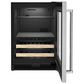 KitchenAid 24" Beverage Center with Right Hinge, Wood-Front Racks in Black and Stainless Steel, , large