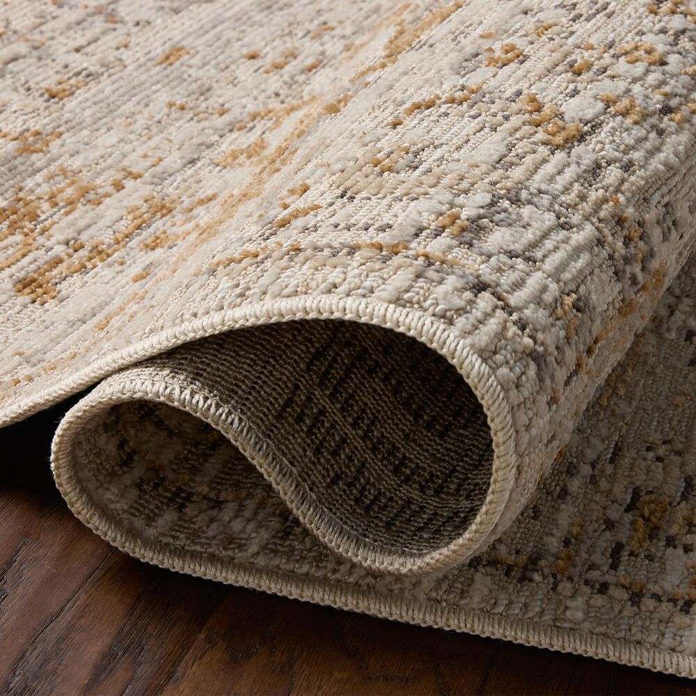 Loloi Milena Ivory and Ochre 7'10" Round Area Rug, , large