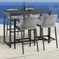 Blue River Aileen 5-Piece Patio Bar Set in Black and Grey, , large