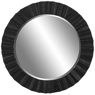 Uttermost Caribou Round Wall Mirror in Dark Espresso, , large