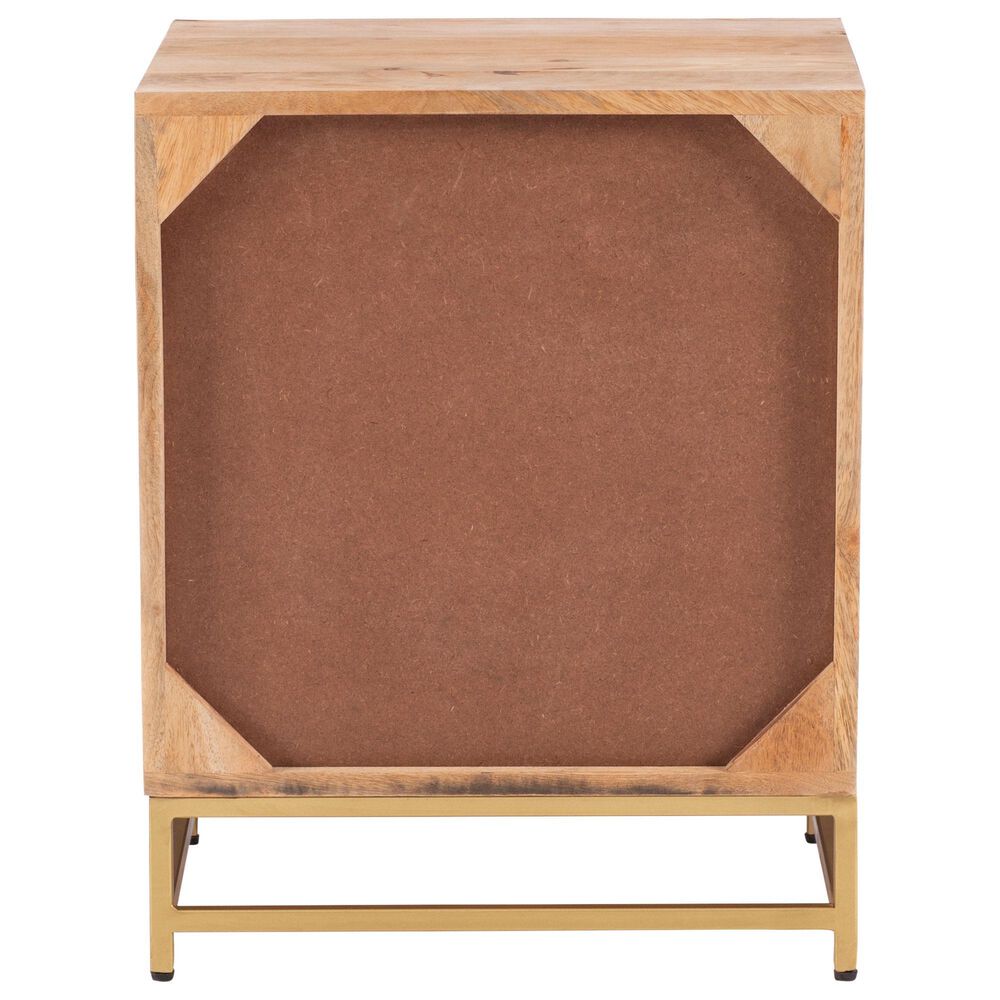 Linon Home Decor Janie 2-Drawer Cabinet in Natural and Gold, , large