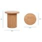 Jennifer Taylor Home Bolin Accent Side Table in Light Natural Brown, , large