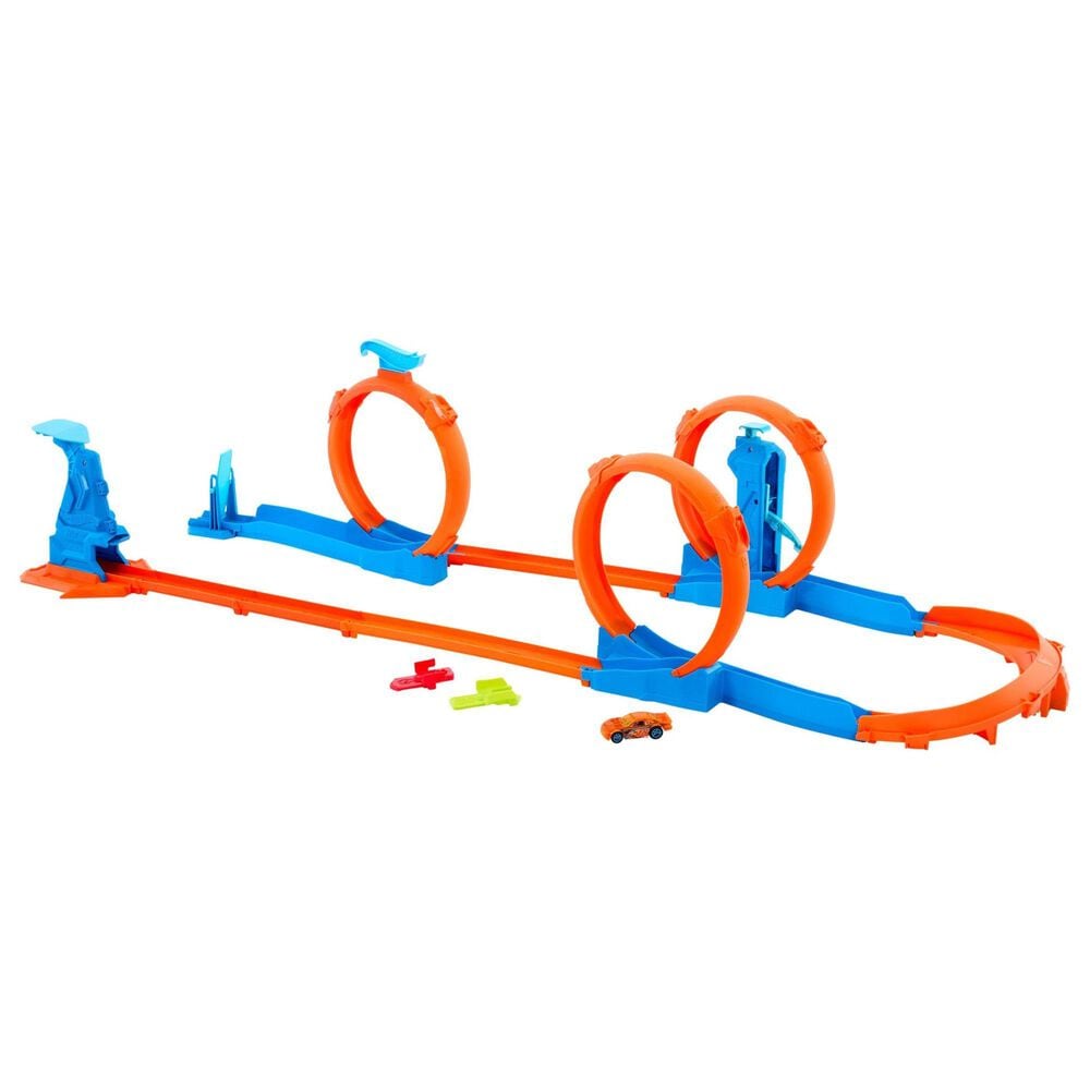Hot Wheels 1:64 Scale Creator Triple Loop Track Set in Multicolor, , large
